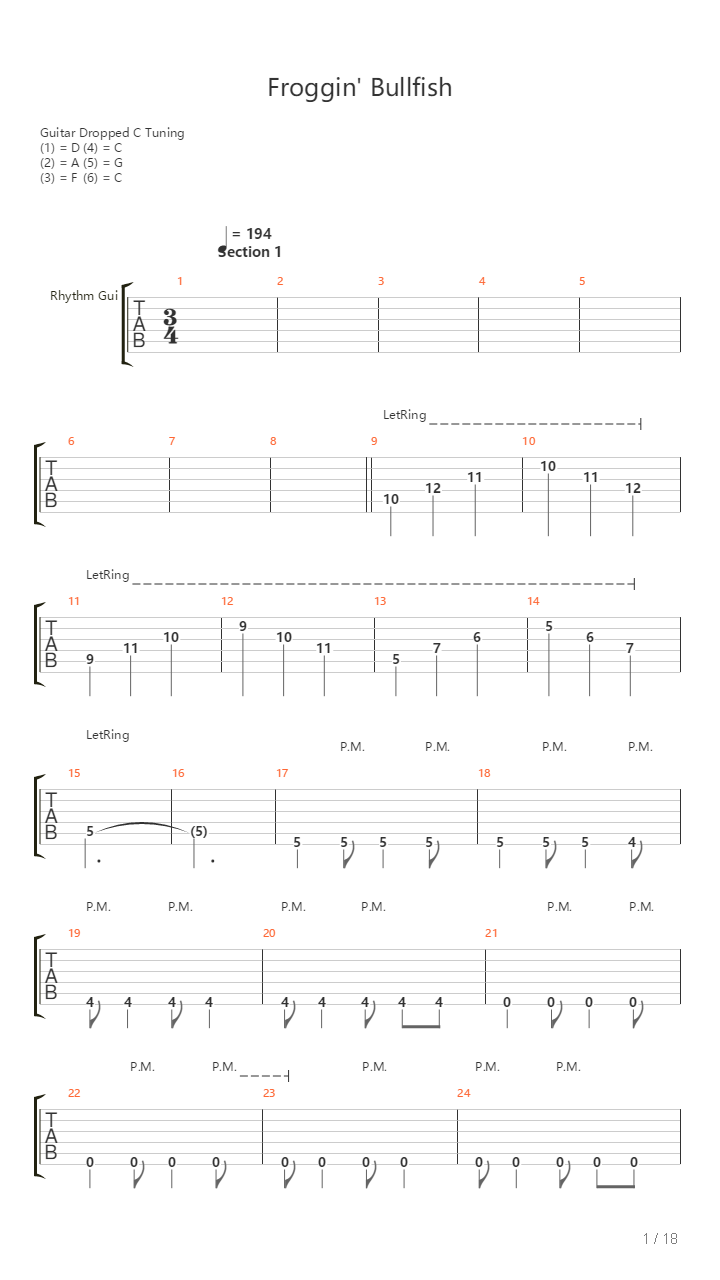 Froggin Bullfish吉他谱