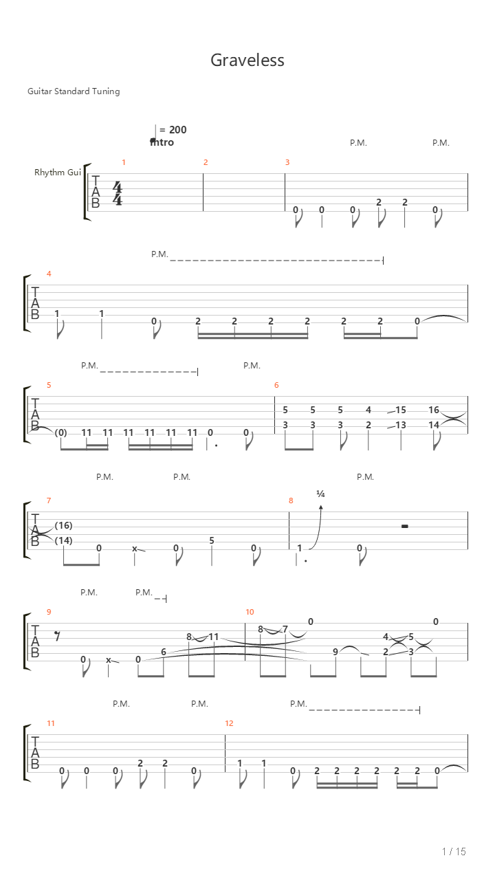 Graveless吉他谱