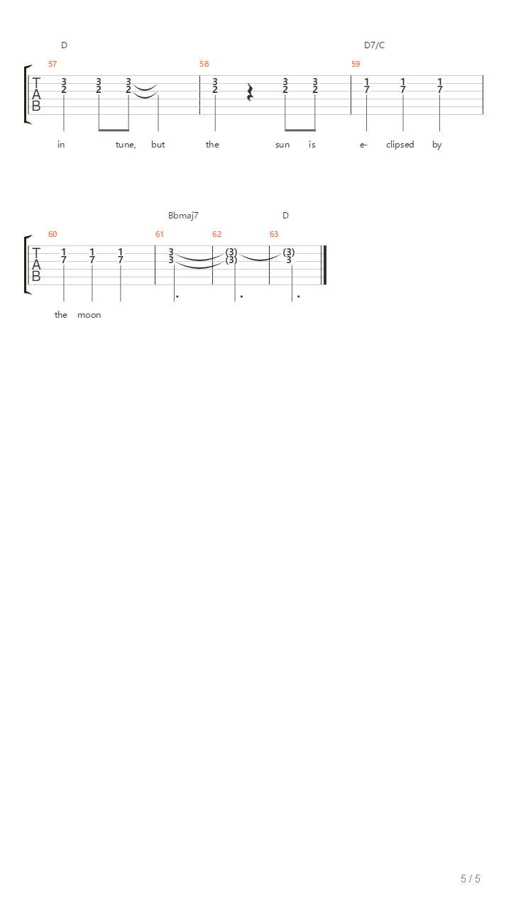 Eclipse吉他谱