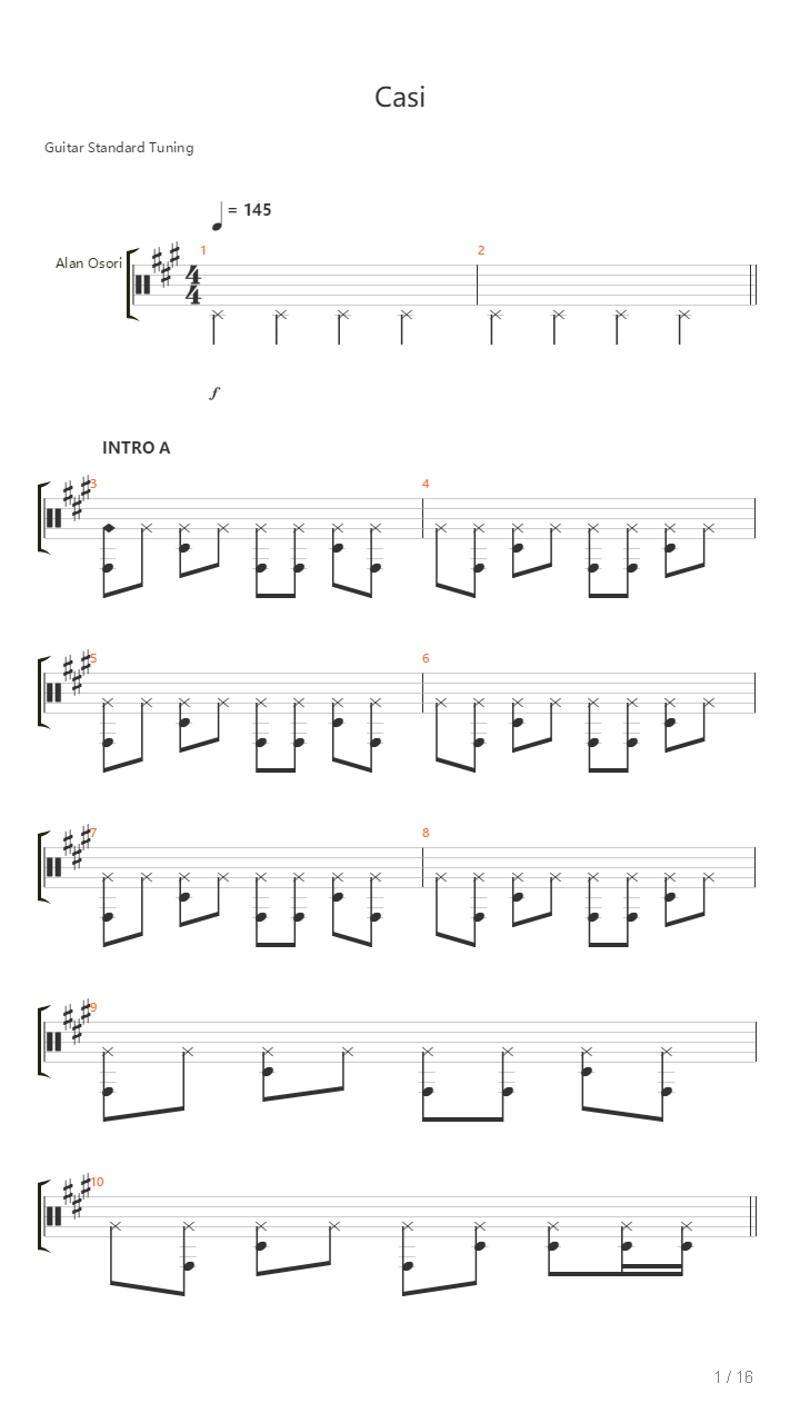 Casi吉他谱
