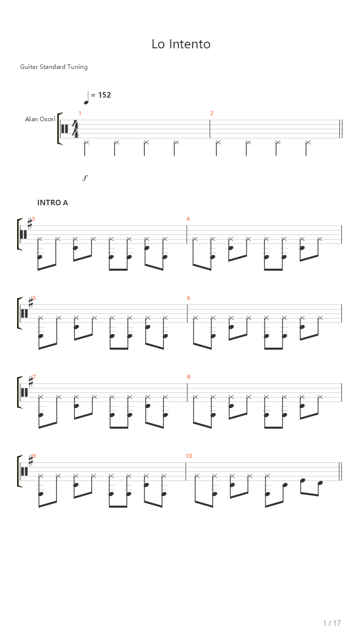 Lo Intento吉他谱