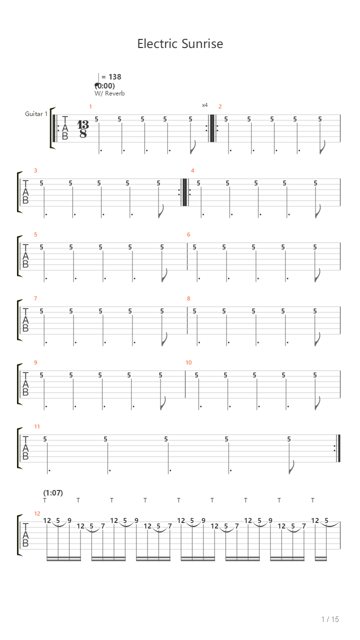 Electric Sunrise吉他谱