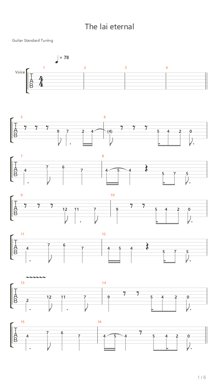The Lie Eternal吉他谱