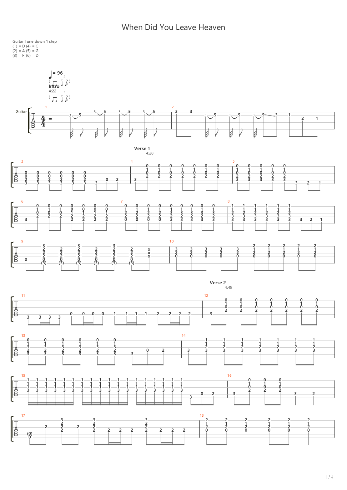 When Did You Leave Heaven吉他谱