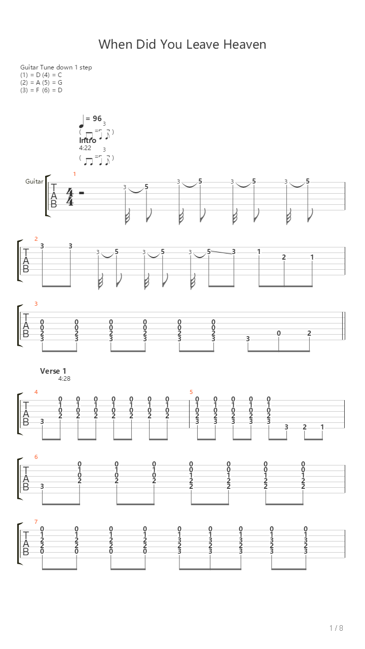 When Did You Leave Heaven吉他谱