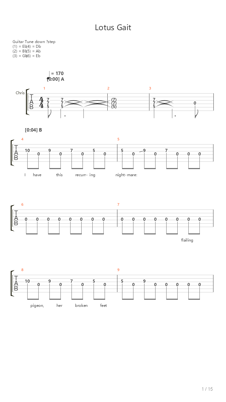 Lotus Gait吉他谱