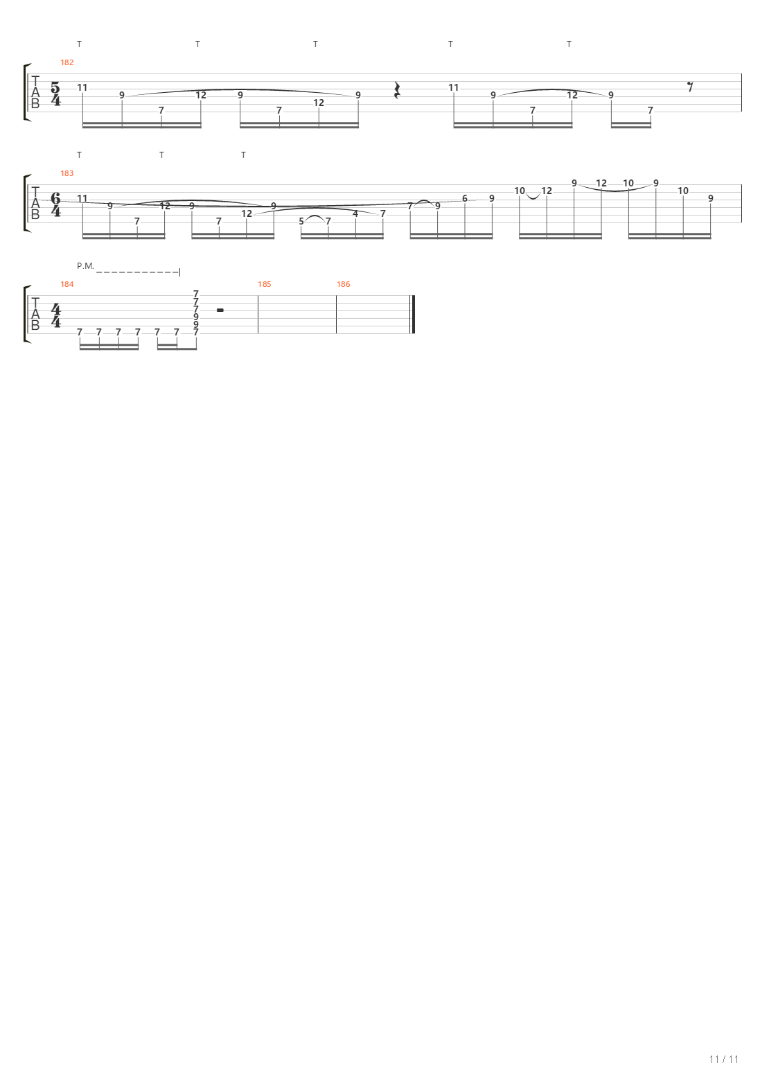 Cataract吉他谱