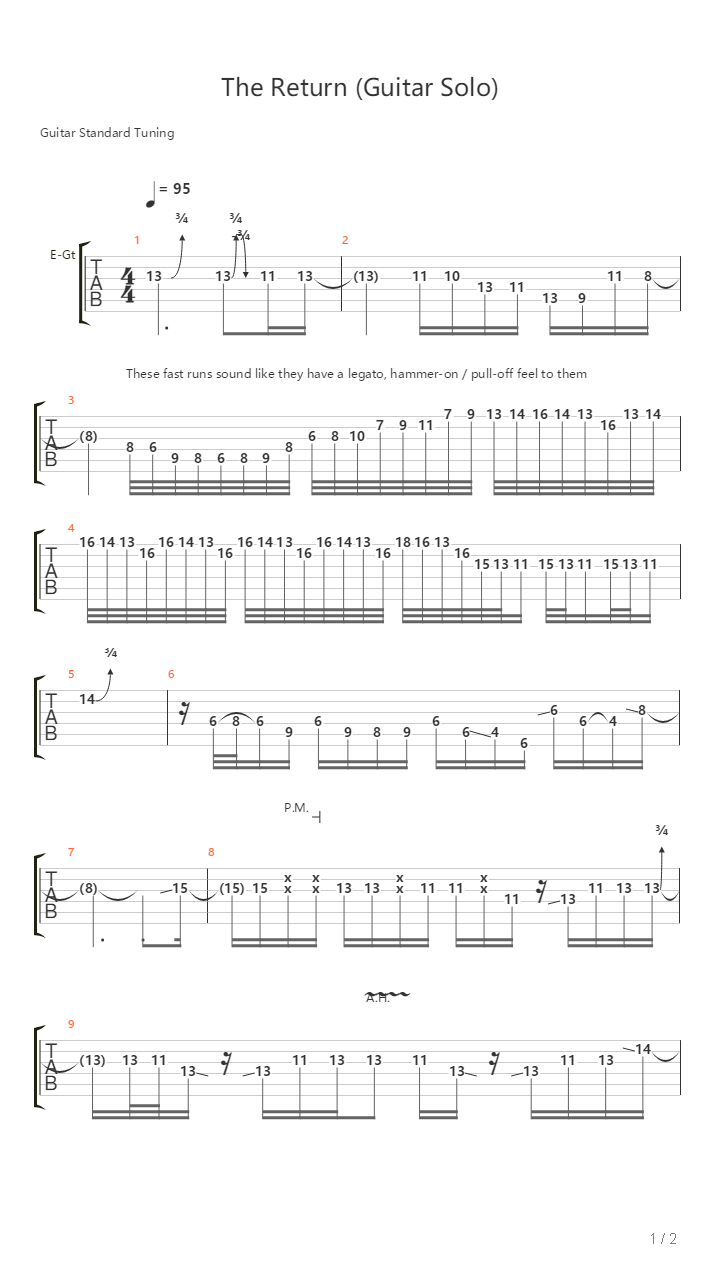 The Return吉他谱