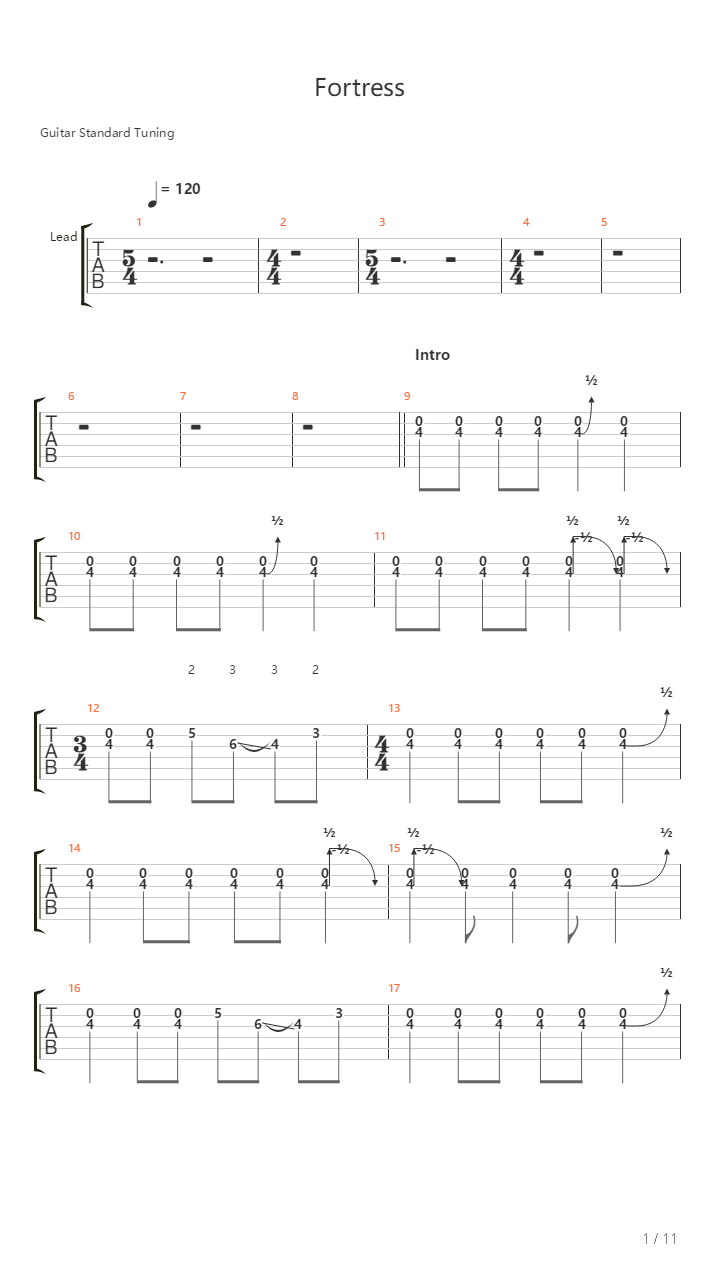 Fortress吉他谱