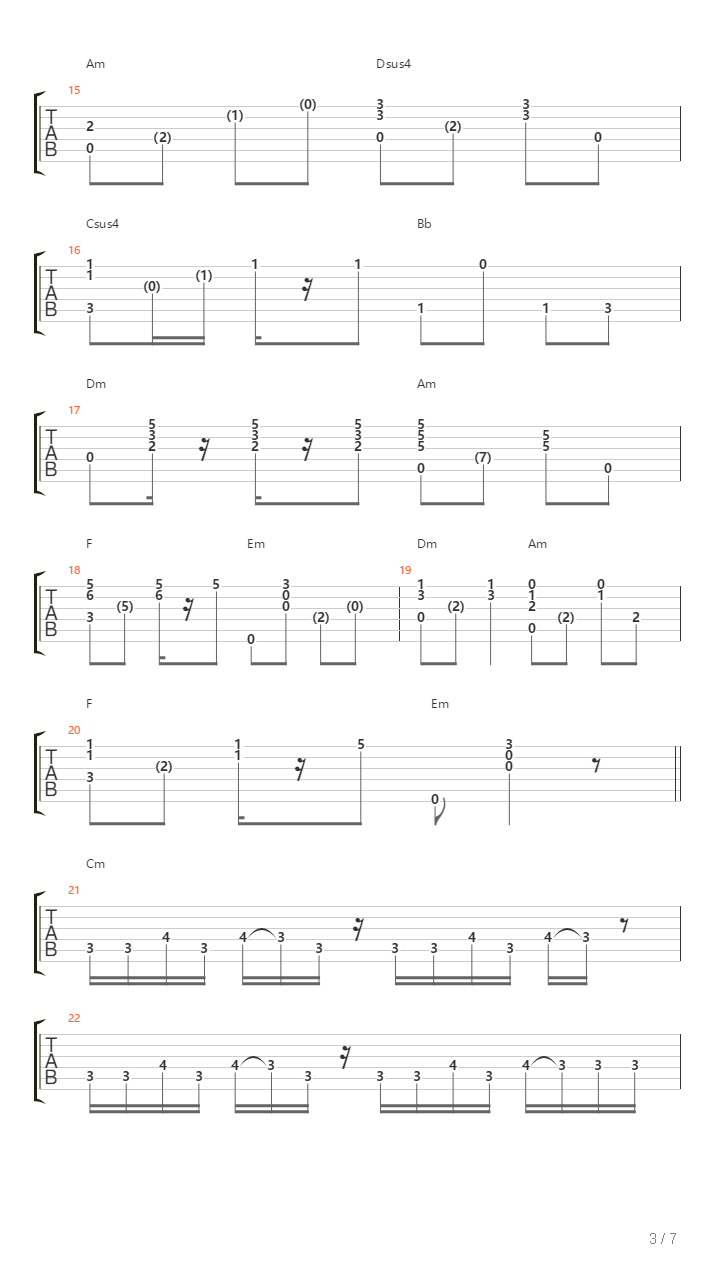 Sonne吉他谱