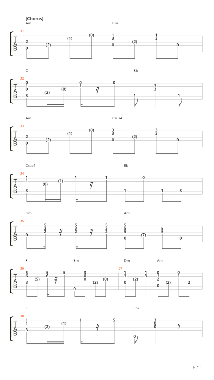 Sonne吉他谱