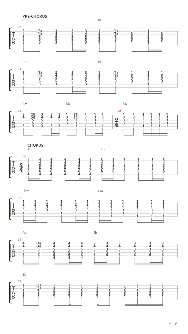 The Longest Wave吉他谱