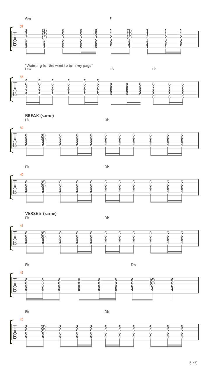 The Longest Wave吉他谱