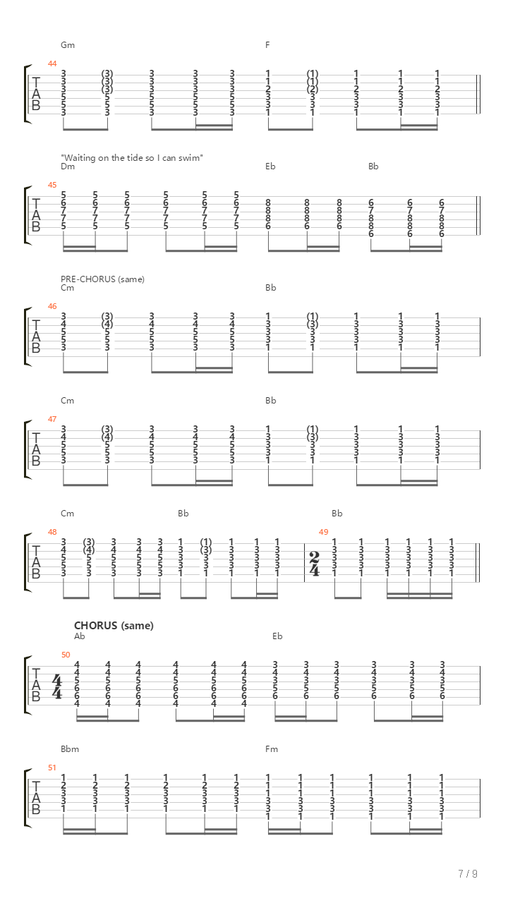 The Longest Wave吉他谱