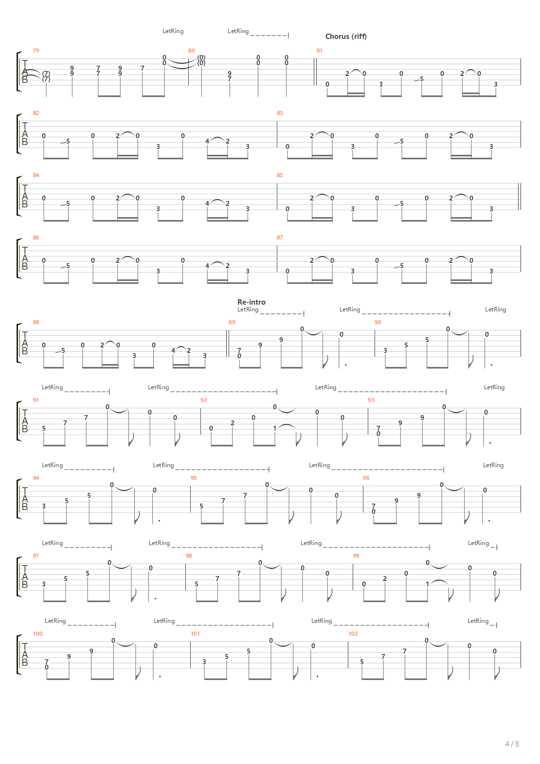 Test For Echo吉他谱