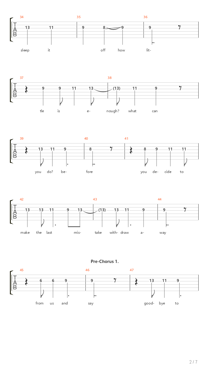 Twenty-Seven吉他谱