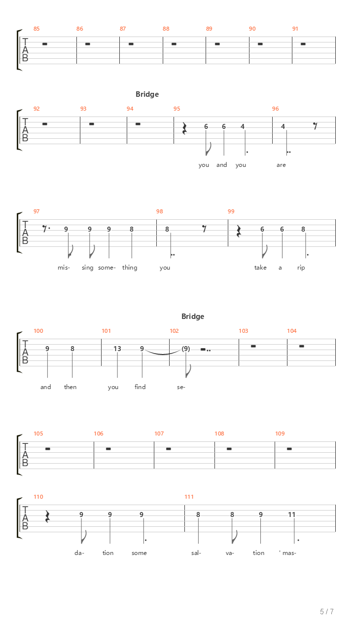 Twenty-Seven吉他谱