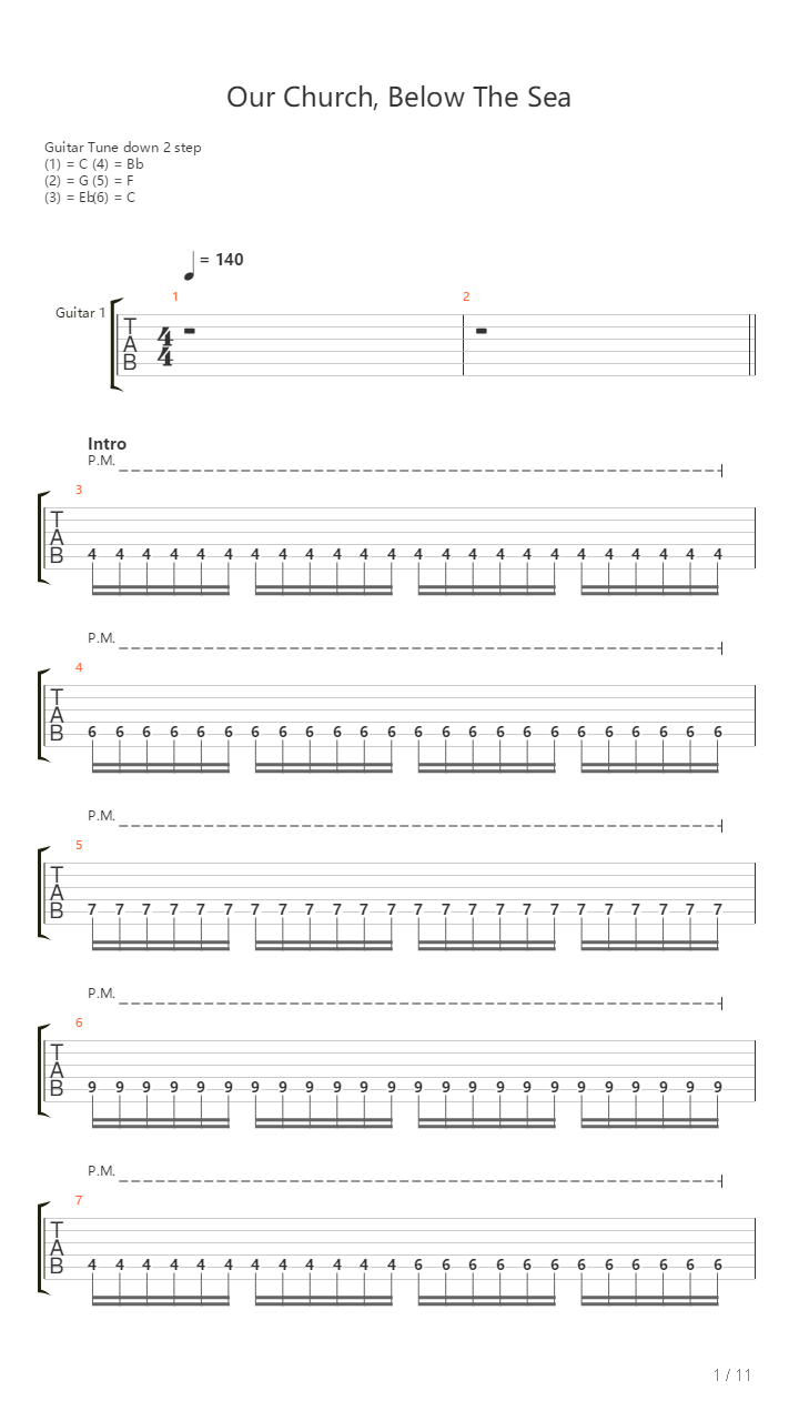 Our Church Below The Sea吉他谱