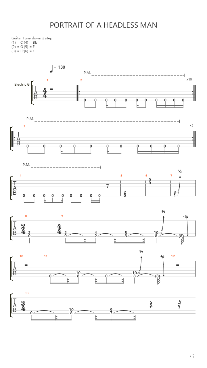 Portrait Of A Headless Man吉他谱