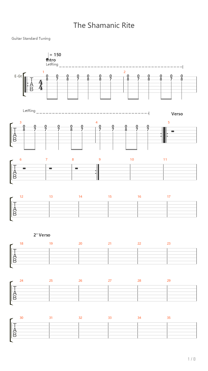 The Shamanic Rite吉他谱