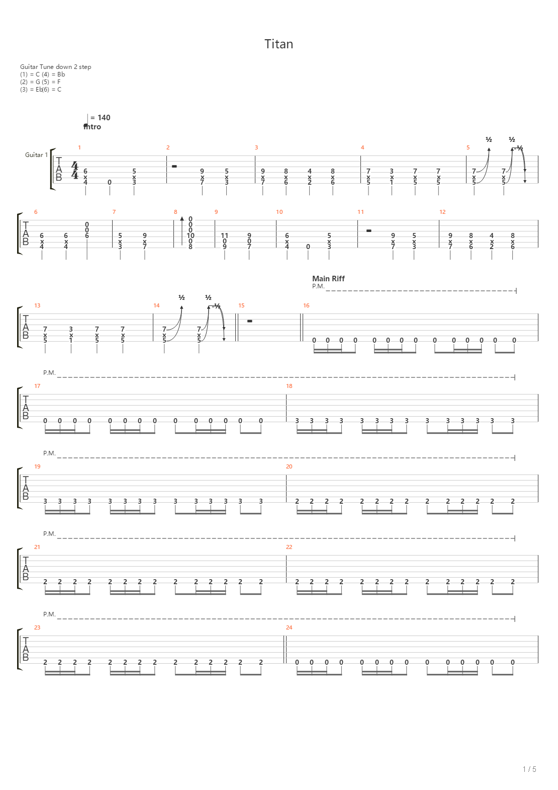 Titan吉他谱