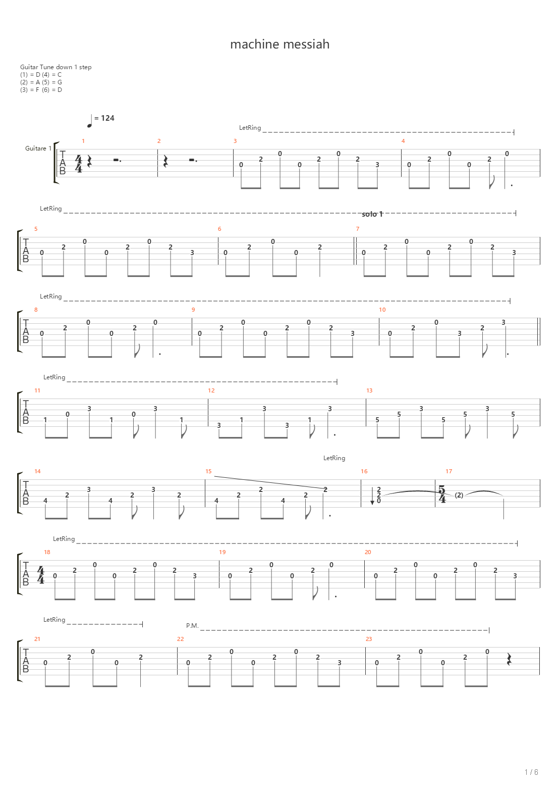 Machine Messiah吉他谱