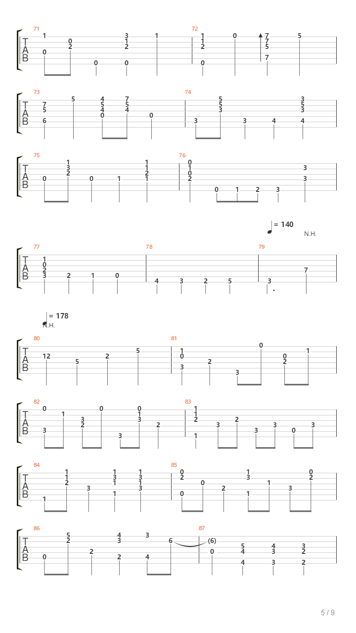 Ragtime吉他谱