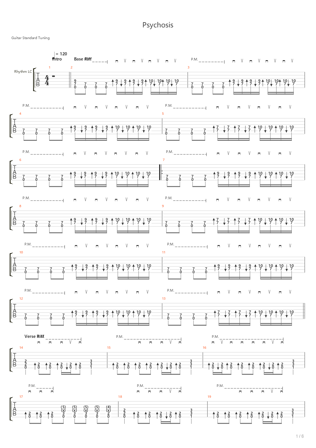 Psychosis吉他谱