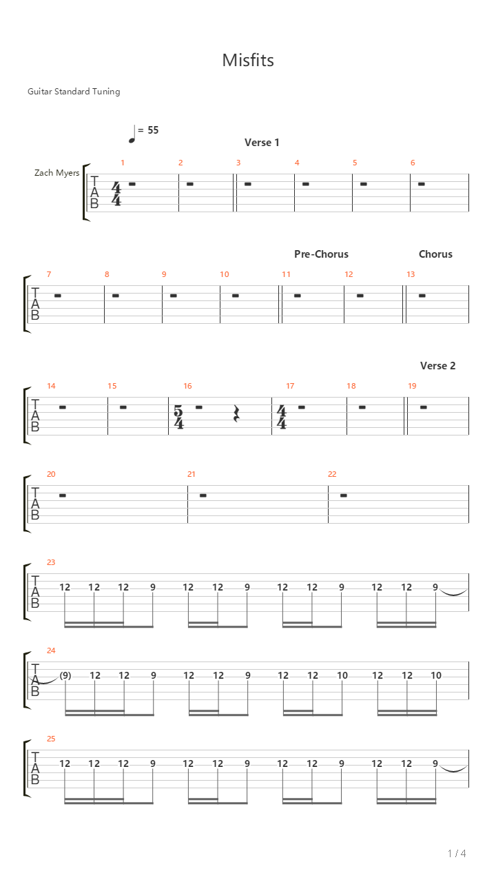 Misfits吉他谱