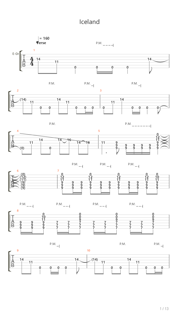 Iceland吉他谱