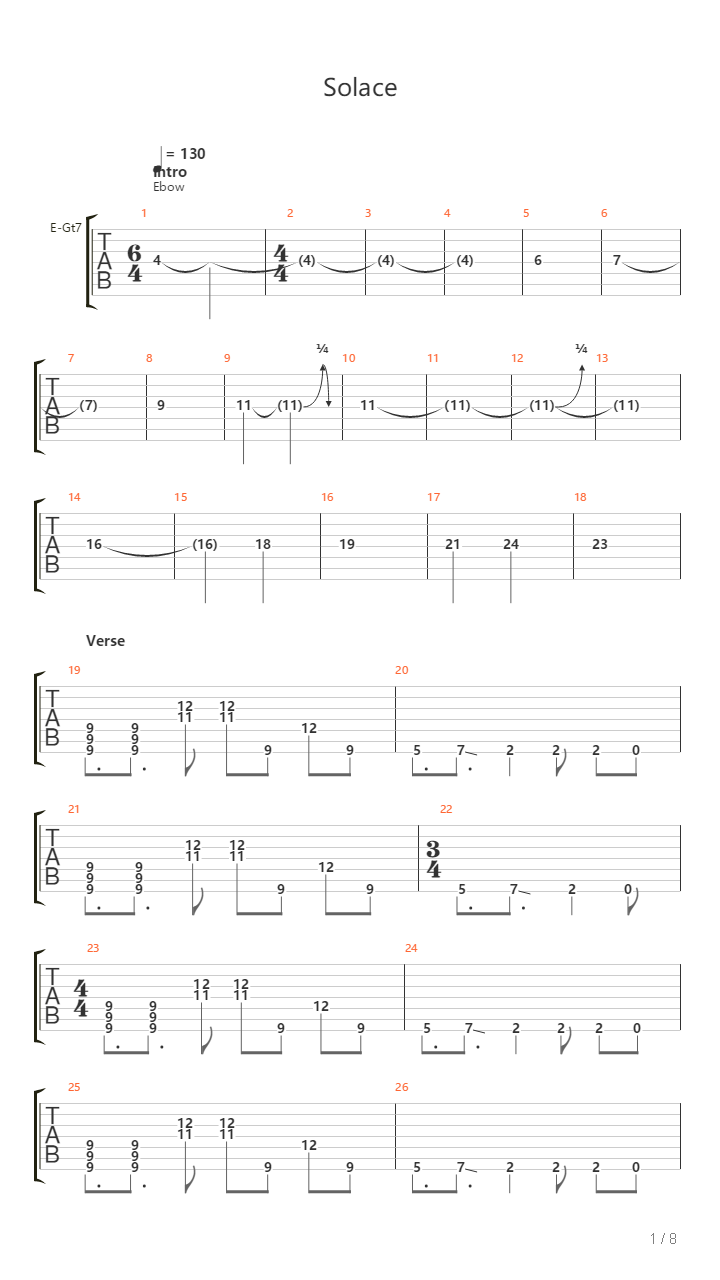 Solace吉他谱