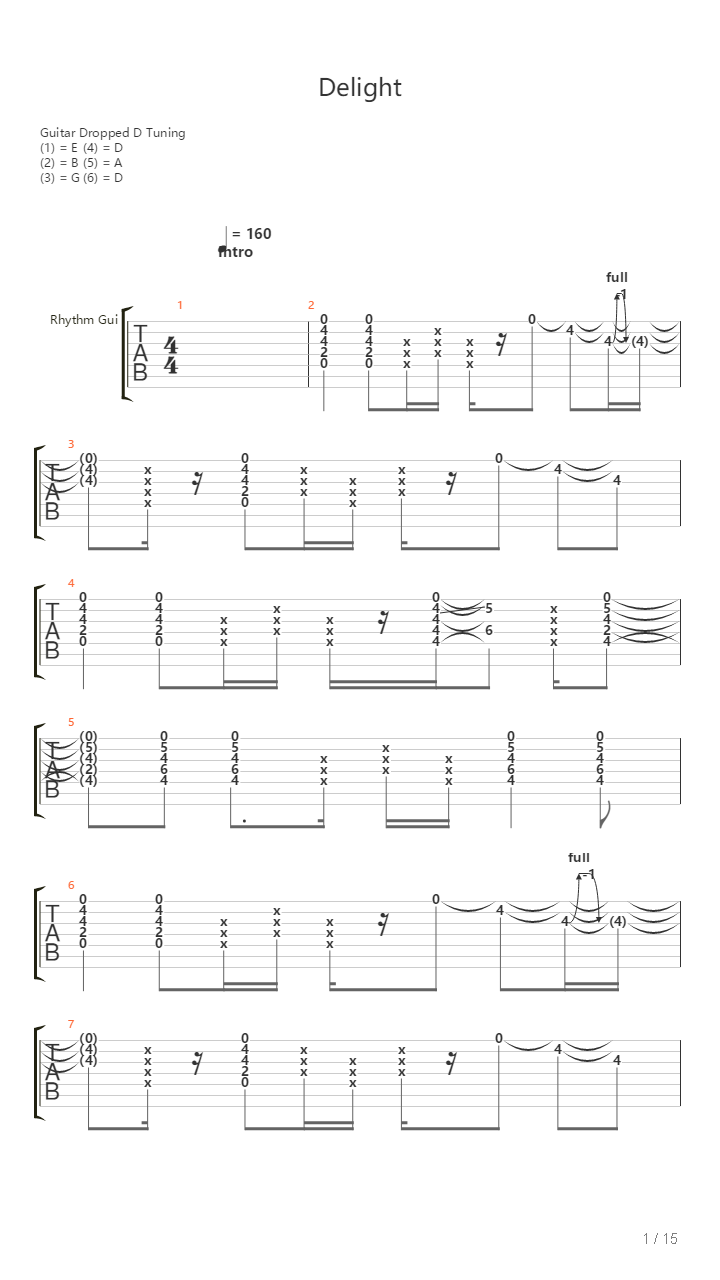 Delight吉他谱