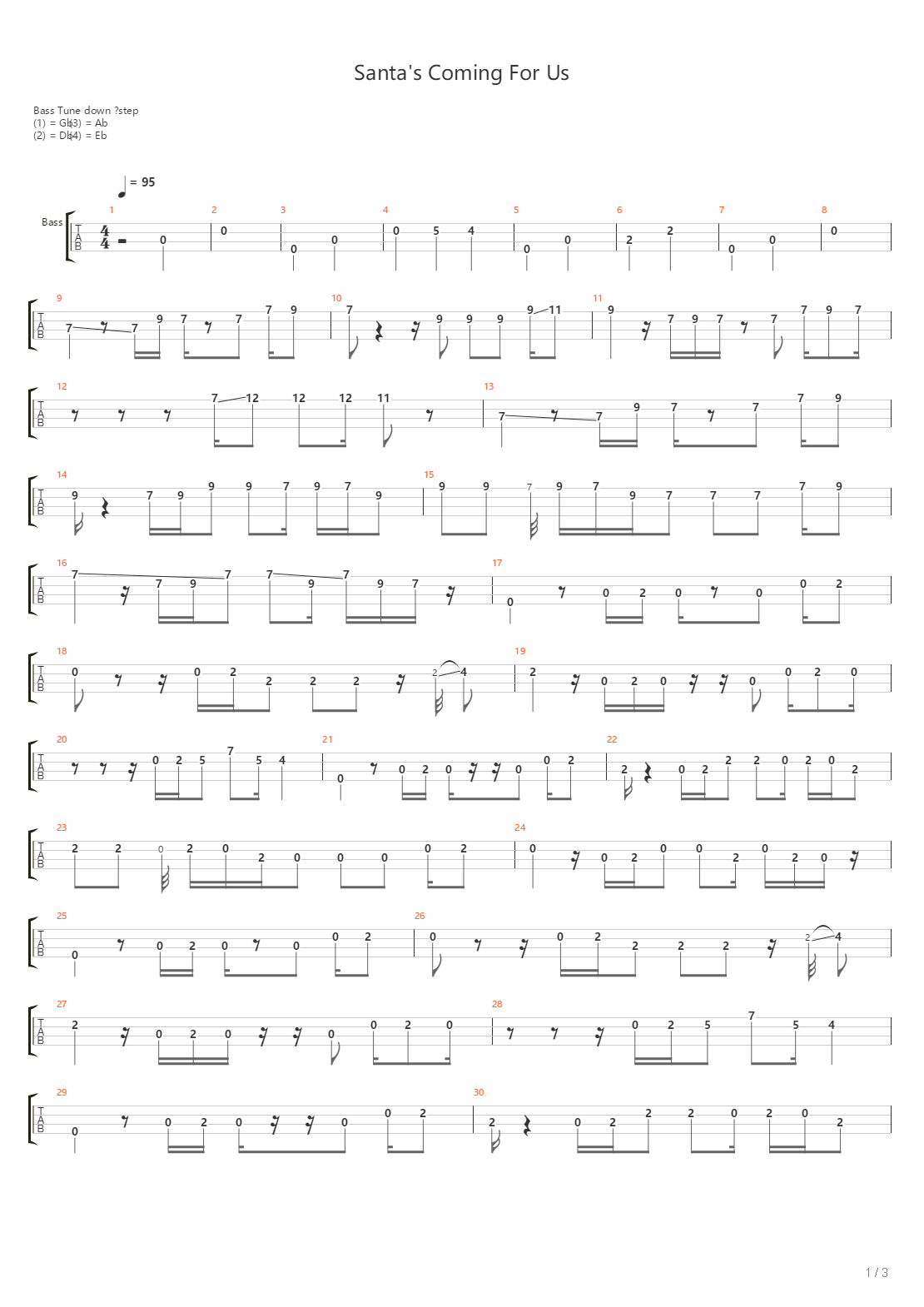 Santas Coming For Us吉他谱