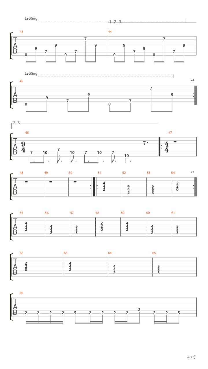 Tidal吉他谱