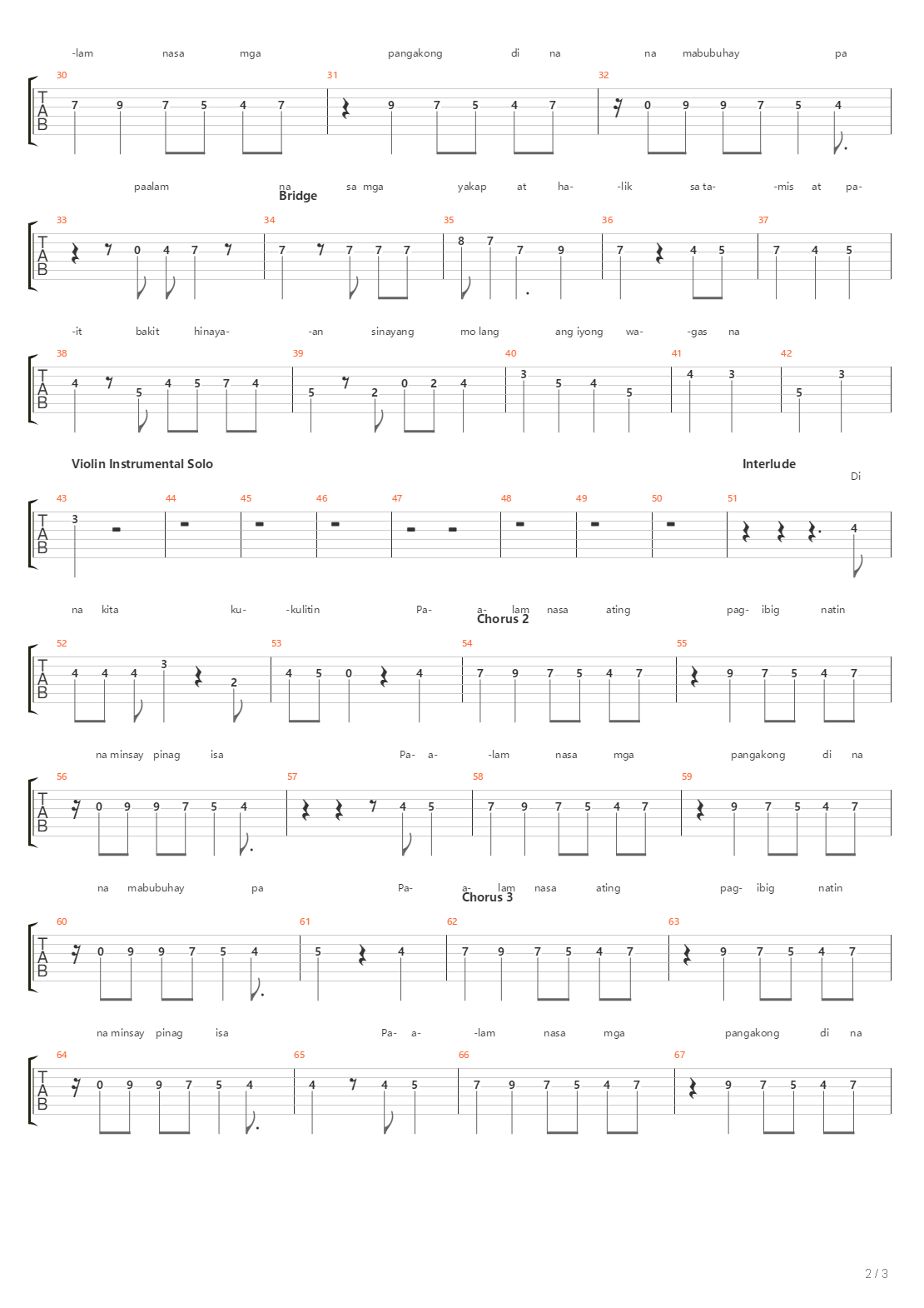 Paalam Na吉他谱