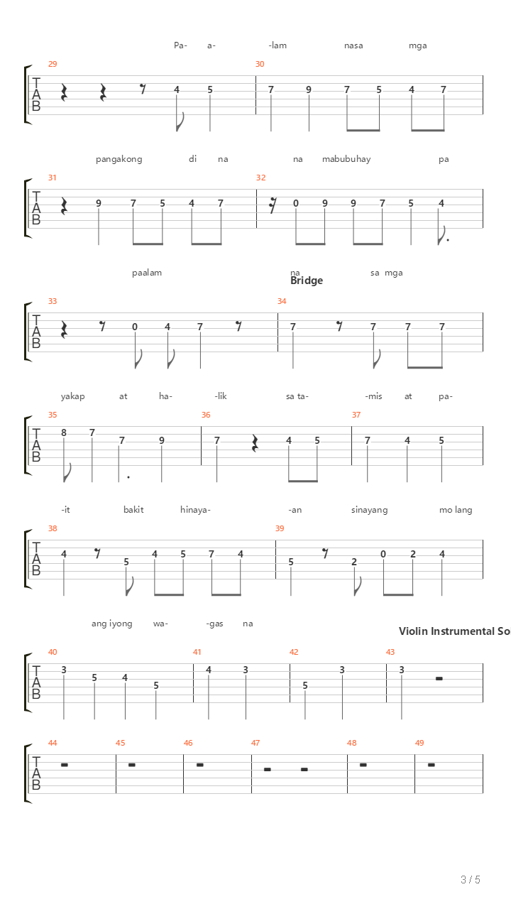 Paalam Na吉他谱