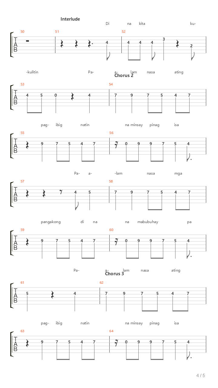 Paalam Na吉他谱