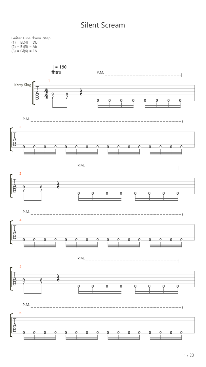 Silent Scream吉他谱