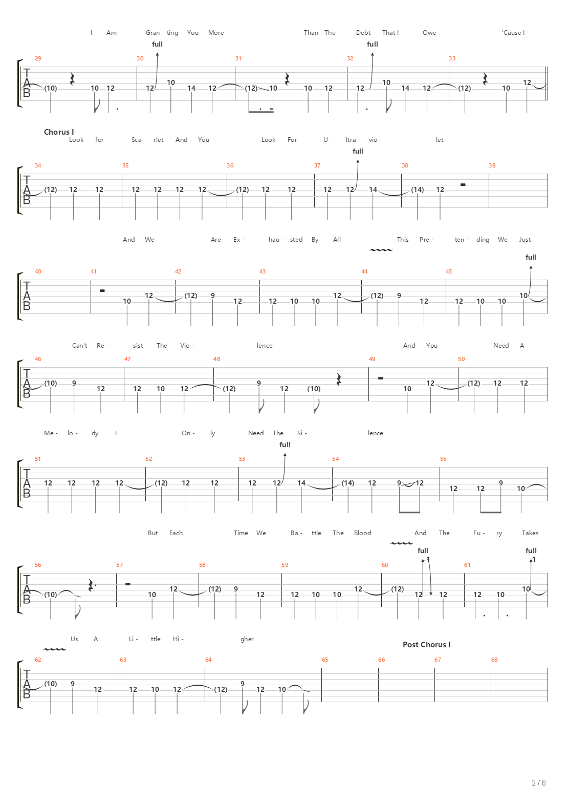 Higher吉他谱