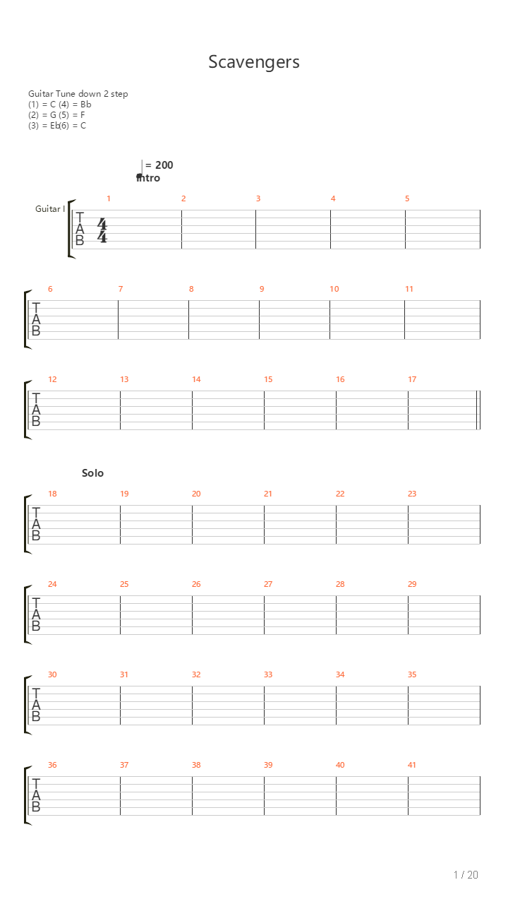 Scavengers吉他谱