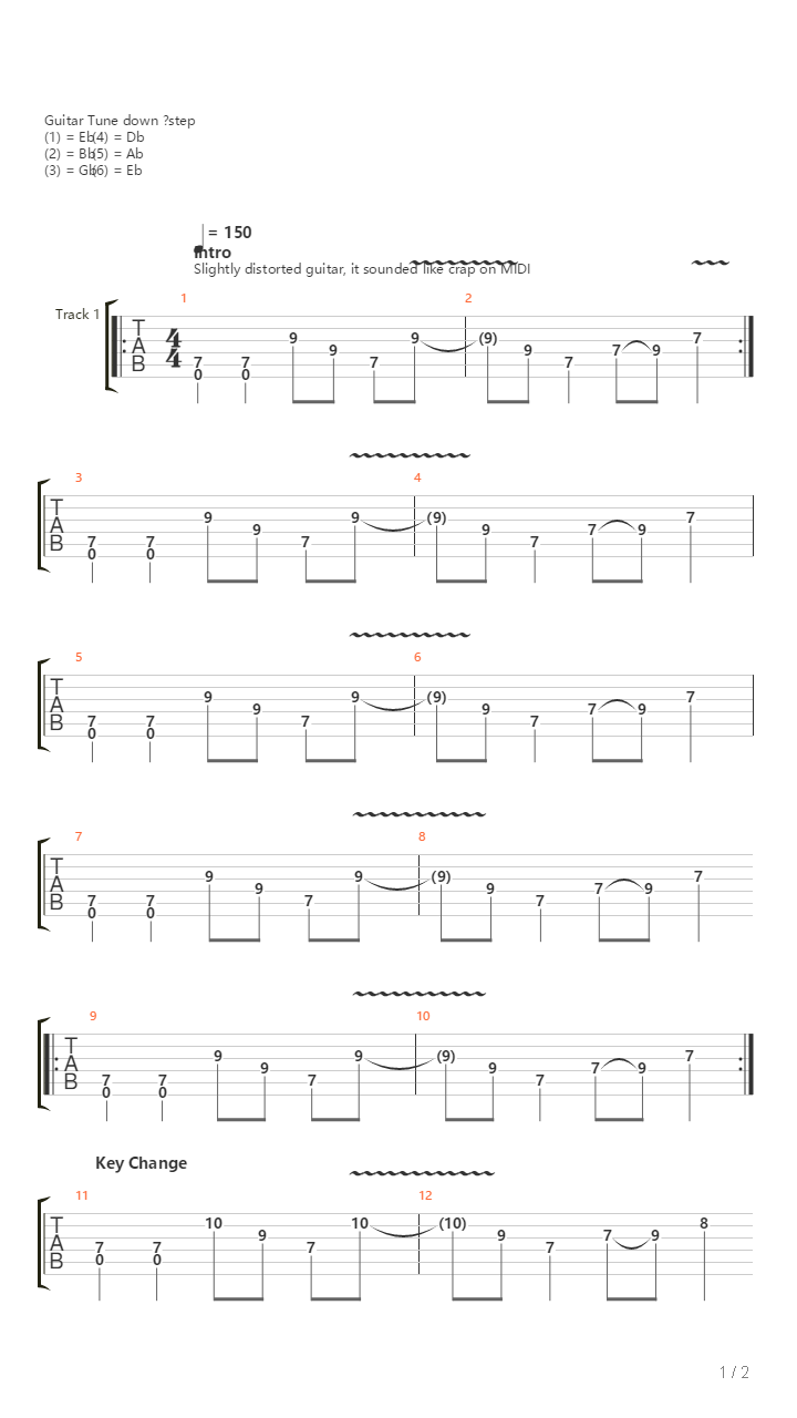 Held吉他谱
