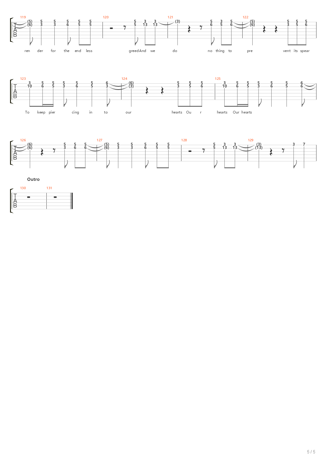 Lumerian吉他谱