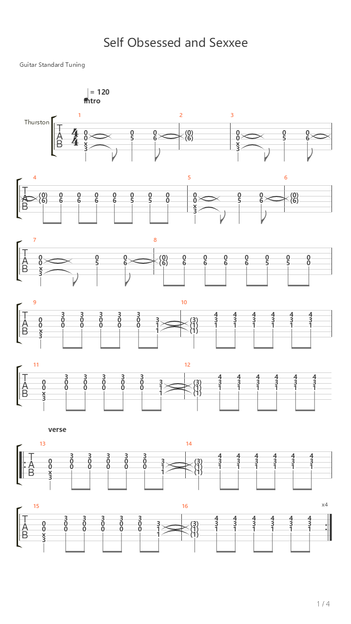 Self Obsessed And Sexxee吉他谱