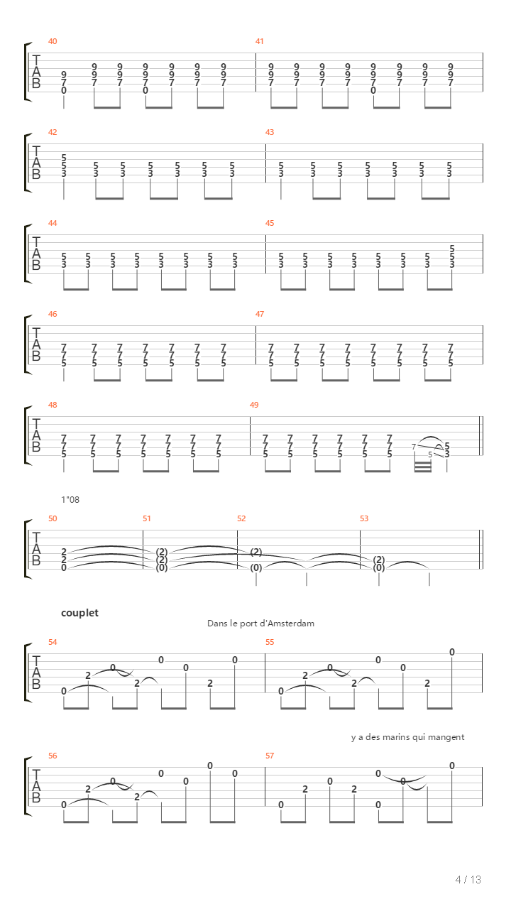 Amsterdam吉他谱