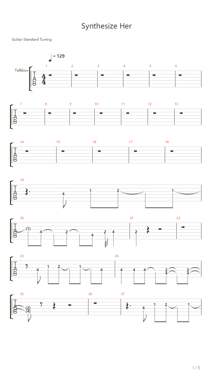 Synthesise Her吉他谱