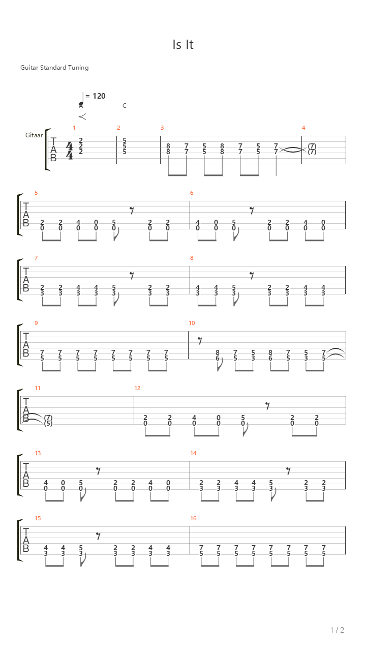 Is It吉他谱