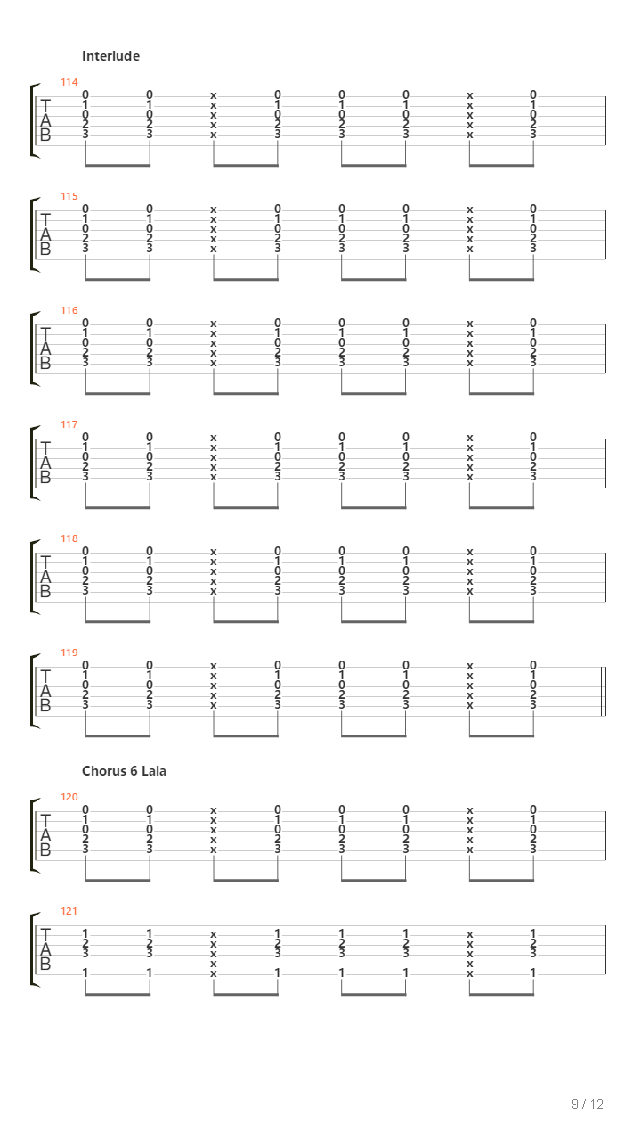 America吉他谱