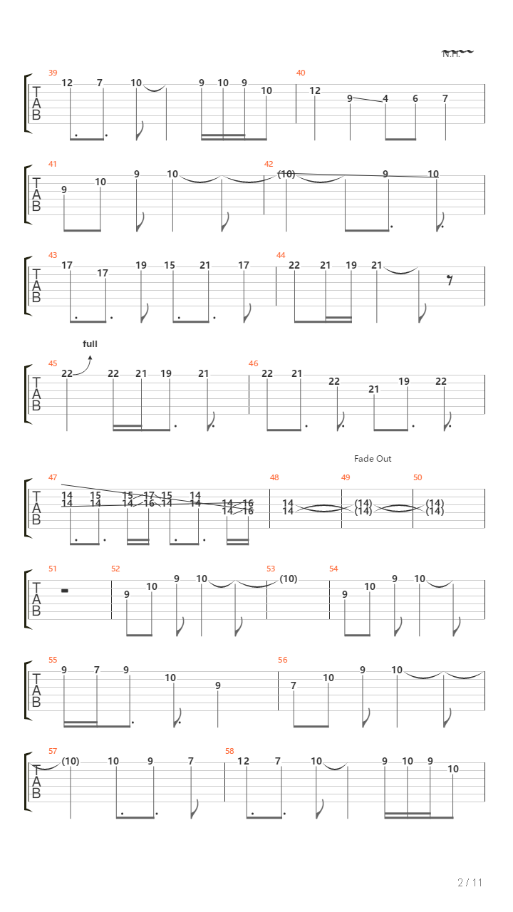 Zenith吉他谱