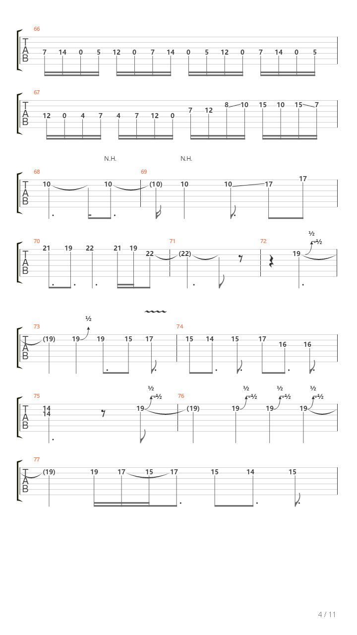 Zenith吉他谱