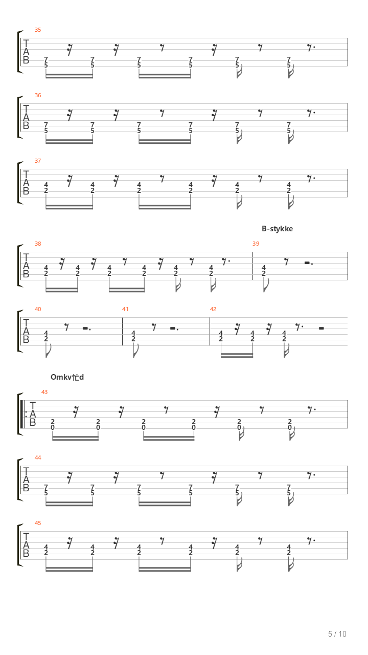 Kom Tilbage Nu吉他谱